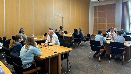 Question and answer session, where the students had 10 minutes with each service area to find out what they do.