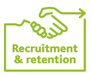 Recruitment and retention logo