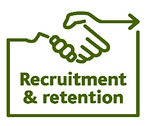 Recruitment and retention logo