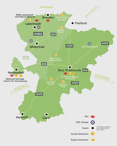 West Suffolk Map